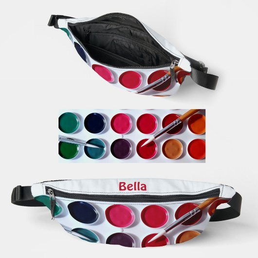 カラフル数々の色の水色パレ絵を描ット ファニーパック