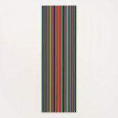 カラフル数々の色ストライプの柄 ヨガマット (裏面)
