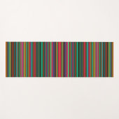 カラフル数々の色ストライプの柄 ヨガマット (正面(横))