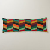 カラフル数々の色ヘリンボーンスタイル模様 ボディピロー (裏面)