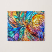 カラフル数々の色抽象芸術75ツイスト ジグソーパズル (横)