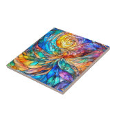 カラフル数々の色抽象芸術75ツイスト タイル (側面)