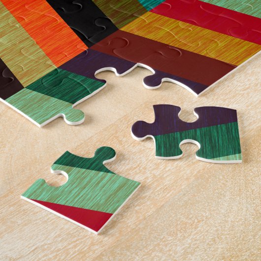 カラフル数々の輪の模様 ジグソーパズル (側面)