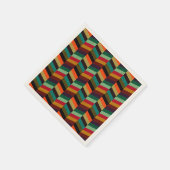 カラフル数々の輪の模様 スタンダードカクテルナプキン (角)