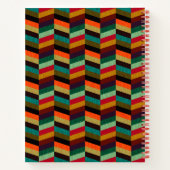 カラフル数々の輪の模様 ノートブック (裏面)