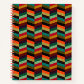 カラフル数々の輪の模様 ノートブック (正面)