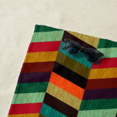 カラフル数々の輪の模様 ビーチタオル (インサイチュ)