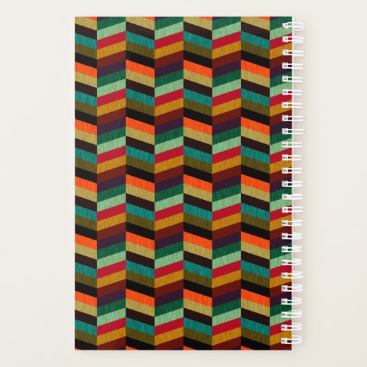 カラフル数々の輪の模様 プランナー手帳 (裏面)