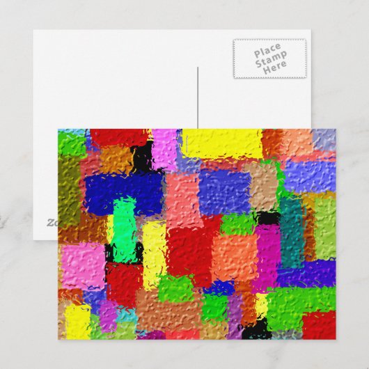 カラフル数 ポストカード (正面/裏面)