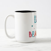 カラフル文字の生活は美しく、星 ツートーンマグカップ (左)