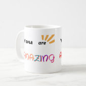 カラフル文字は凄い コーヒーマグカップ (正面左)