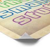 カラフル文字やる気を起こさせる引用文ポスター壁画 ポスター (角)