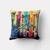 カラフル文字付きアートカスタマイズ自転車 クッション (裏面)