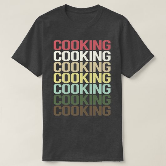 カラフル文字料理 Tシャツ (デザイン正面)