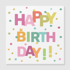 カラフル文字紙吹雪&スターズハッピーバースデー