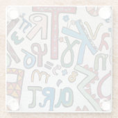 カラフル文字 ガラスコースター (裏面)