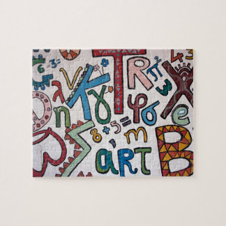 カラフル文字 ジグソーパズル