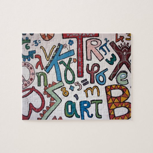 カラフル文字 ジグソーパズル (横)