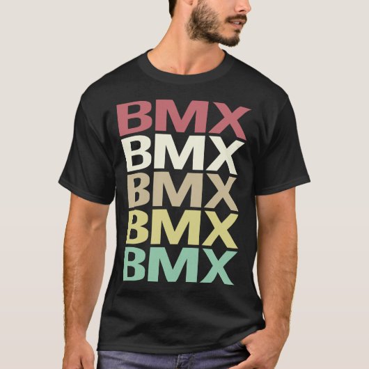 カラフル文字BMX Tシャツ (正面)