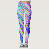 カラフル斜線ストライプ レギンス (正面)