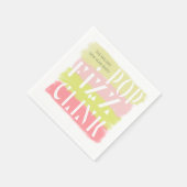 カラフル新モダン年パーティーモノグラム紙 スタンダードカクテルナプキン (角)