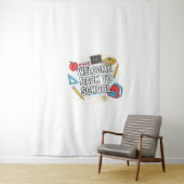 カラフル新学期イラストレーション タペストリー (インサイチュ)