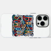 カラフル新学期デザイン Case-Mate iPhoneケース (裏面 (横))