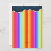 カラフル新学期パーティの招待状 招待状 (裏面)