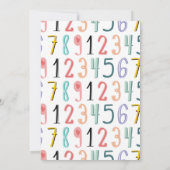 カラフル新学期パーティーモダン文字 招待状 (裏面)