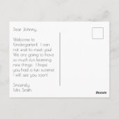 カラフル新学期用品はがき ポストカード (裏面)