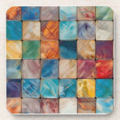 カラフル方形 コースター (正面)