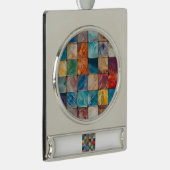 カラフル方形 シルバープレートバナーオーナメント (右)