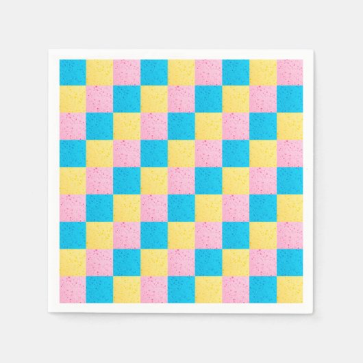 カラフル方形 スタンダードカクテルナプキン (正面)