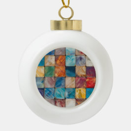 カラフル方形 セラミックボールオーナメント