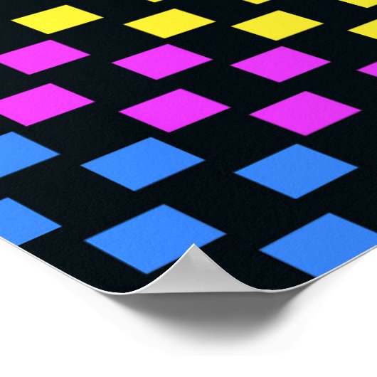 カラフル方形 ポスター (角)