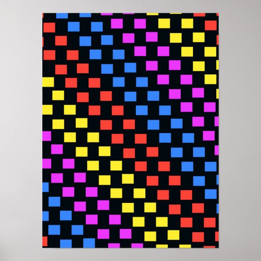 カラフル方形 ポスター (正面)