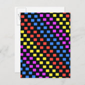 カラフル方形 ポストカード (正面/裏面)