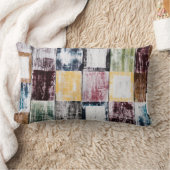 カラフル方形 ランバークッション (ブランケット)