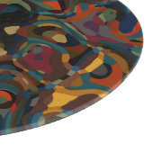 カラフル旋回抽象芸術 カッティングボード (角)