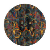 カラフル旋回抽象芸術 カッティングボード (正面)