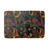 カラフル旋回抽象芸術 バスマット (正面)