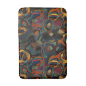 カラフル旋回抽象芸術 バスマット (正面縦)