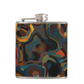 カラフル旋回抽象芸術 フラスク (正面)