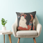 カラフル日本の女性ヴィンテージ絵画 クッション (椅子)