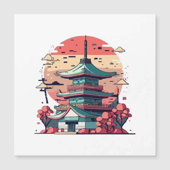 カラフル日本建造物アート (正面)