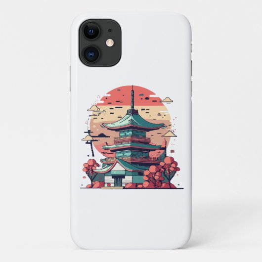 カラフル日本建造物アート Case-Mate iPhoneケース (裏面)