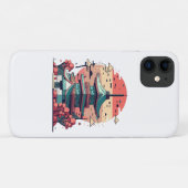 カラフル日本建造物アート Case-Mate iPhoneケース (裏面(横))
