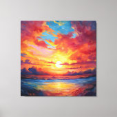 カラフル日絵画没 キャンバスプリント (正面)