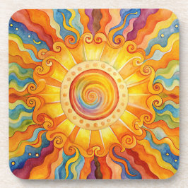 カラフル日 コースター