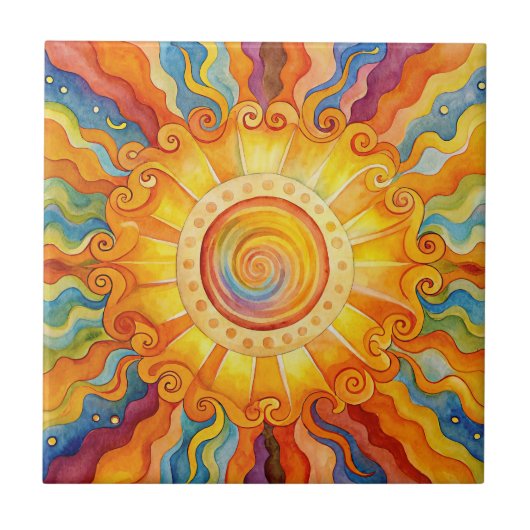 カラフル日 タイル (正面)